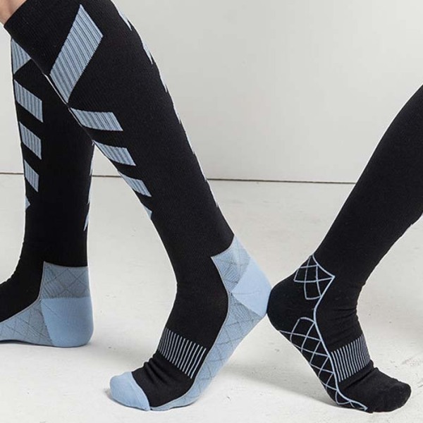 3 Pairs Comfort Towel Bottom High Elastic Sports Long Compression Socks Test Sample