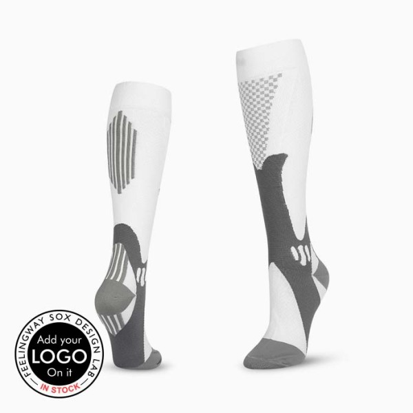 3 Pairs Anti Friction Color Matching Sports Over-the-calf Compression Socks Test Sample