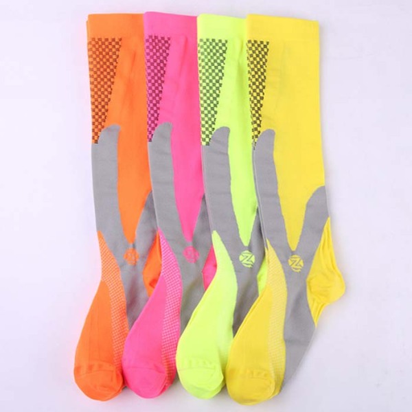 3 Pairs Professional Sports Non-slip Marathon Knee-high Compression Socks Test Sample