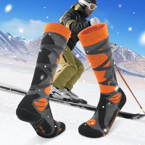 3 Pairs High Elastic Shock Absorption Long Outdoor Sports Warm Thick Ski Socks Test Sample
