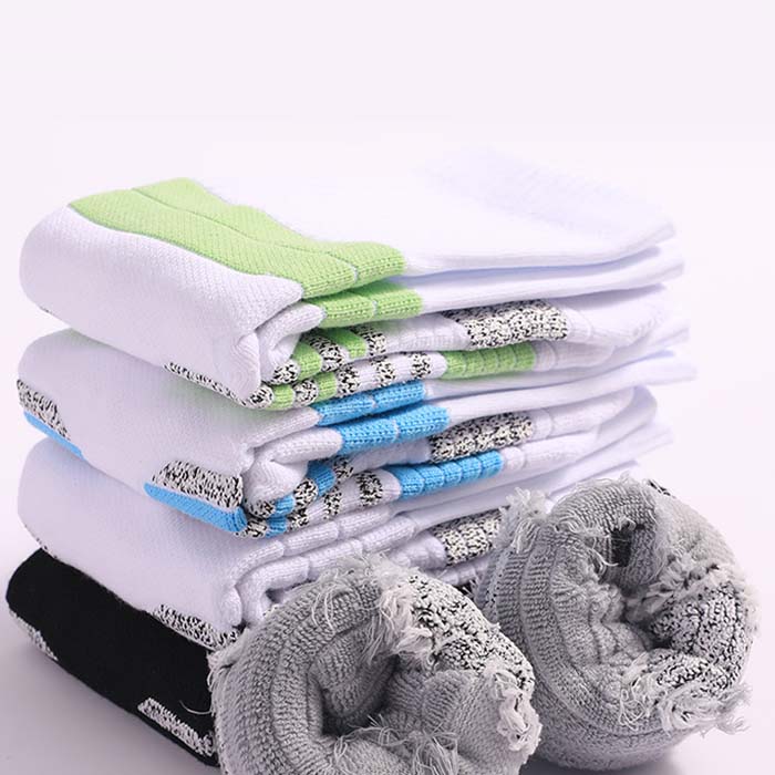 3 Pairs Lycra Anti-slip Antibacterial Breathable Sports Basketball Socks Test Sample