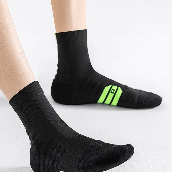 3 Pairs Non-slip Thick Sports Shock Absorption Wear Resistance Running Socks Test Sample