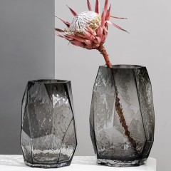 Cheap Wholesale Custom Modern Nordic crystal vase Home Decoration Clear Tall Wedding Glass Vase