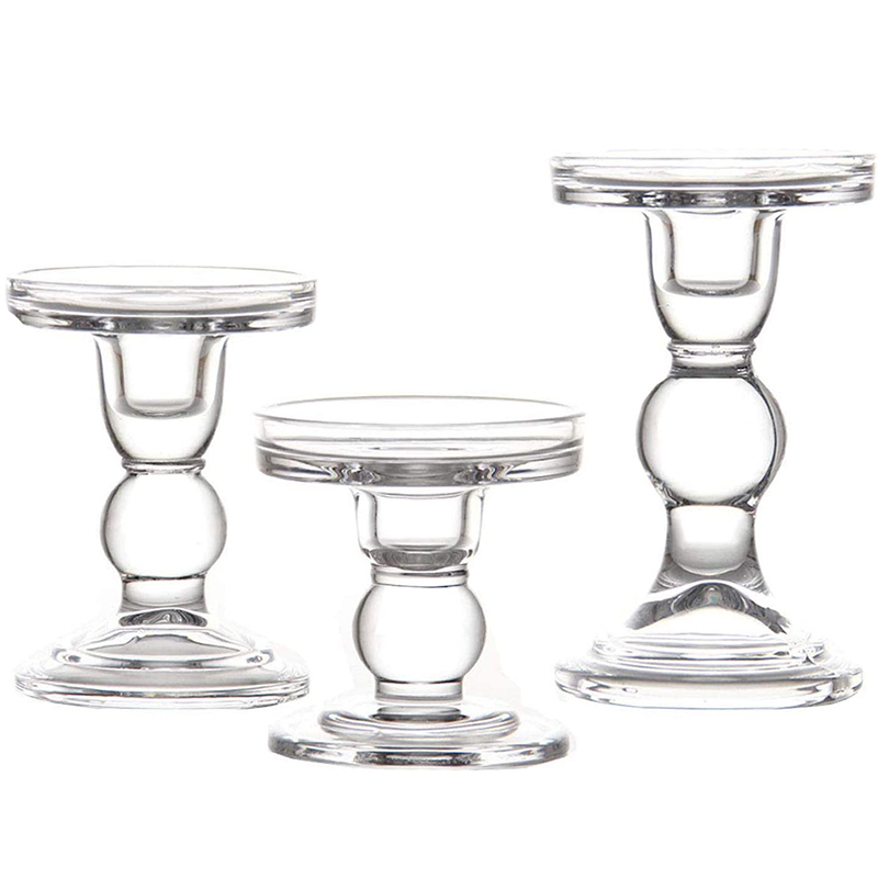 Glass Candle Holders Centerpieces for Wedding Table Tealight Candlesticks Wedding Decorations Home Decor