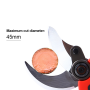 Ananke Tools Household Garden Cutter 35mm 45mm Battery Powered Trees Cordless Garden Tool Lithium Electric Pruning Shear
