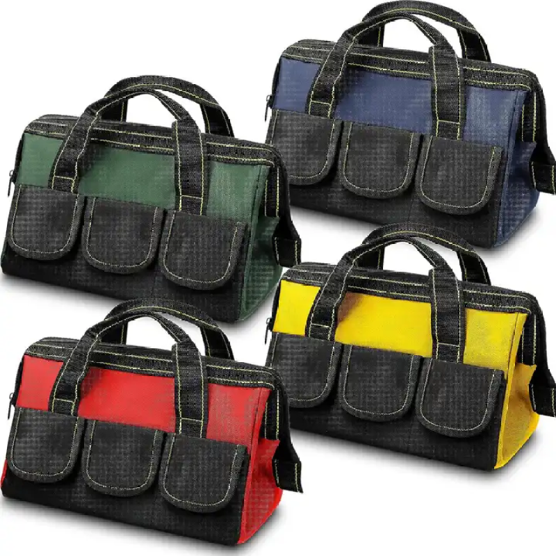 600D polyester promotion cheap tool storage organizer garden heavy duty polyester electrician tool bag