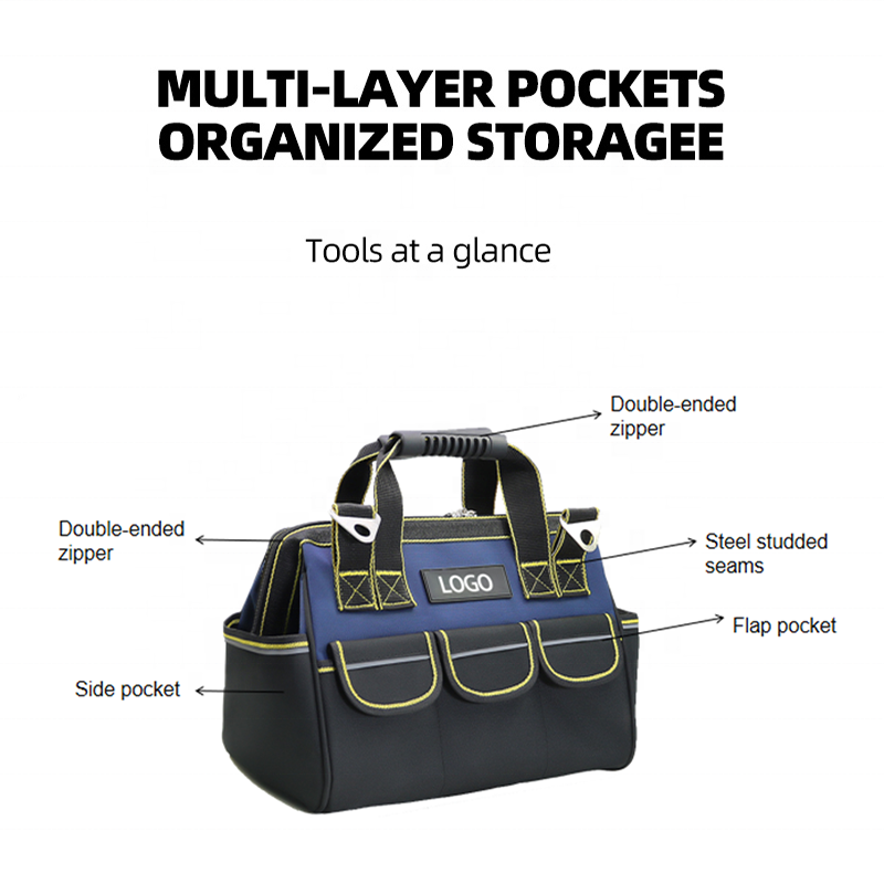Ananke Tools Waterproof and durable large-capacity tool bag 600D Oxford cloth with bottom studs tool organizer bag