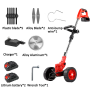 Ananke Tools Handheld cordless rechargeable lawn mower with wheels lithium foldable electric lawn mower