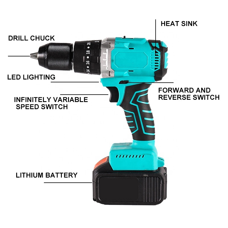 Ananke Tools Brushless Motor High Quality Lithium Ion Drill Cordless Impact Drill