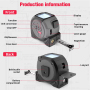 Ananke Tools 3in1 Laser Rangefinder 5m Tape Measure LCD Display Distance Meter Building Area Surveying Equipment 60m