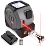 Ananke Tools 3in1 Laser Rangefinder 5m Tape Measure LCD Display Distance Meter Building Area Surveying Equipment 60m