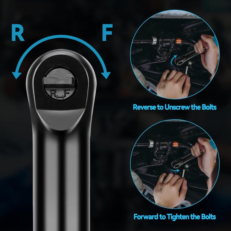 3/8" Extended Cordless Ratchet Wrench with 8 Metric Sleeves
