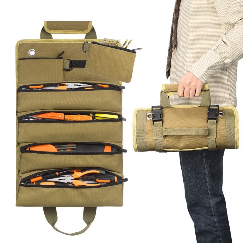 Ananke Tools Factory  Heavy Duty Large capacity Portable Tool kit household electrician bag tool roll bags