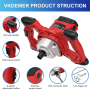 Ananke Tools 1600W Adjustable Speed Handheld Electric Concrete Cement Mixer Mortar Grout Plaster Cement Drill Mixer Stirring