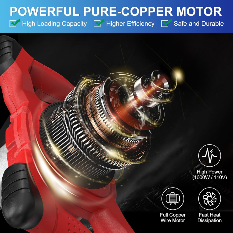 Ananke Tools 1600W Adjustable Speed Handheld Electric Concrete Cement Mixer Mortar Grout Plaster Cement Drill Mixer Stirring