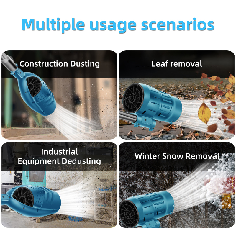 Powerful Electric Handheld Leaf Blower Wind Storm Cordless Retractable Leaf Blower Dust Blower