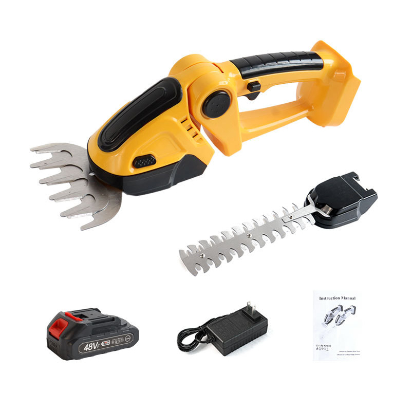 Factory 2 in 1 Single Handle Quick Cordless Rechargeable Lithium Battery Lawn Hedge Electric Pruner Power Shears Hedge Trimmer