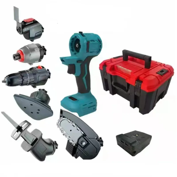 USA/EU/BR Stock 8+1 Cordless Impact Drill Sander Reciprocating 4 Inch Chainsaw Driver Power Tool Set for Home Garden Use