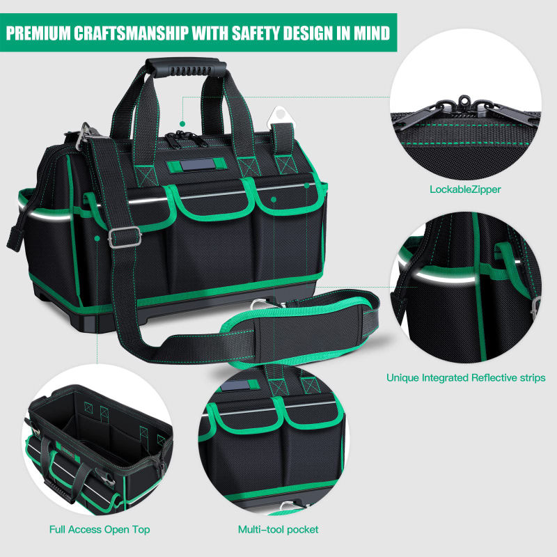High Quality Portable Waterproof Tool bag Factory Directly Large Originizer Compartment Heavy Duty 600D Oxford Cloth Tool Bag