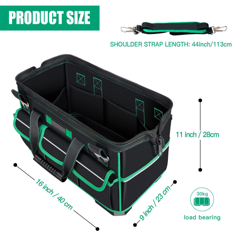 High Quality Portable Waterproof Tool bag Factory Directly Large Originizer Compartment Heavy Duty 600D Oxford Cloth Tool Bag