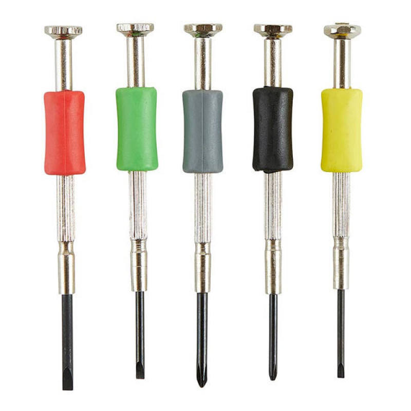 Multifunctional Hand Operated 5-Piece Precision Screwdriver Set Soft Case Eco-Friendly OEM Custom Logo for Watch Promotional Use