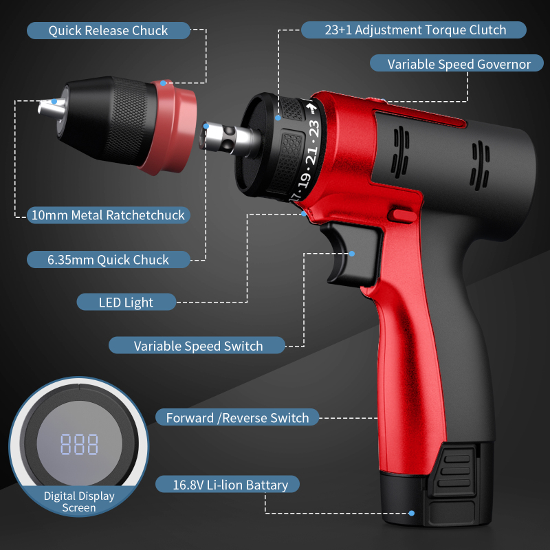 Ananke Tools Cordless Electric Screwdriver Drill Battery Cordless Battery Power Drill