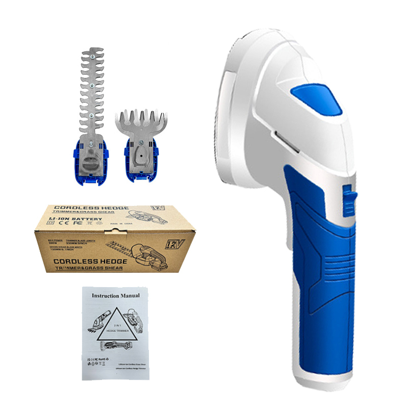 2 in 1 Wireless Battery Pruner Lawn Mower Lithium Electric One Hand Hedgerow Fence Cutter Cordless Hedge Trimmer For Garden