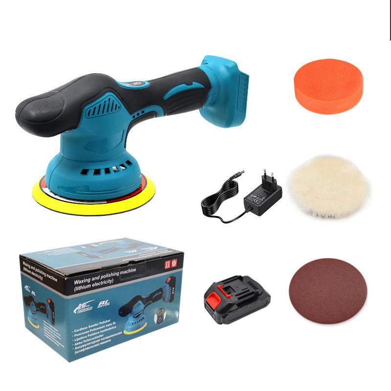 Rechargeable Lithium Battery Brushless Polisher Variable Speed Portable Cordless Polisher Kit