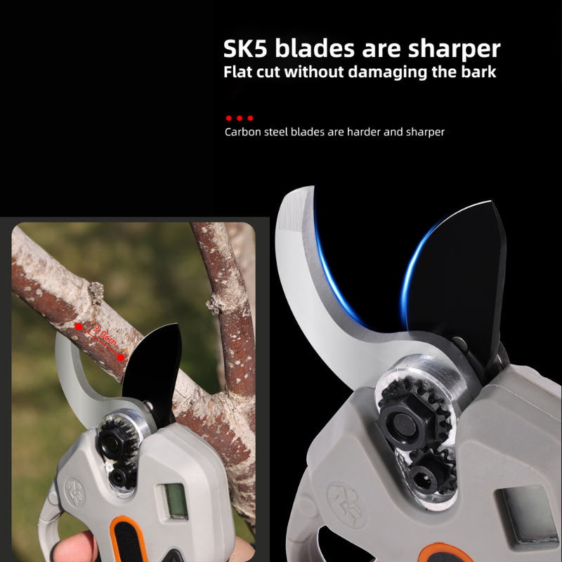 300W Rechargeable Electric Pruning Shears 30MM Opening Handheld Electric Scissors for Garden Pruning Rough Branches Fruit Trees