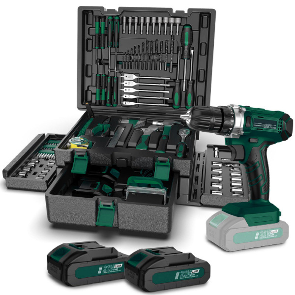 21V Home Repair Cordless Power Drill Tool Kit with 255pcs Electric Accessories OEM Customizable Battery Powered for Electricians