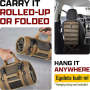 Factory Custom Logo Heavy Duty Roll Up Tool Organizer With 6 Tool Pouches Small Tool Bag With Detachable Pouches