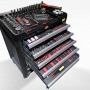 7-Drawer Trolley Box Ball Bearing Slides Locking System Tool Chest Professional Metal Tool Cabinet with 369PCS Hand Tools