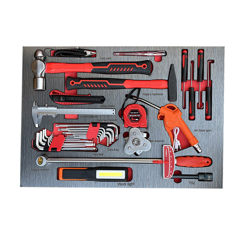 7-Drawer Trolley Box Ball Bearing Slides Locking System Tool Chest Professional Metal Tool Cabinet with 369PCS Hand Tools