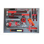 7-Drawer Trolley Box Ball Bearing Slides Locking System Tool Chest Professional Metal Tool Cabinet with 369PCS Hand Tools