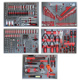 7-Drawer Trolley Box Ball Bearing Slides Locking System Tool Chest Professional Metal Tool Cabinet with 369PCS Hand Tools