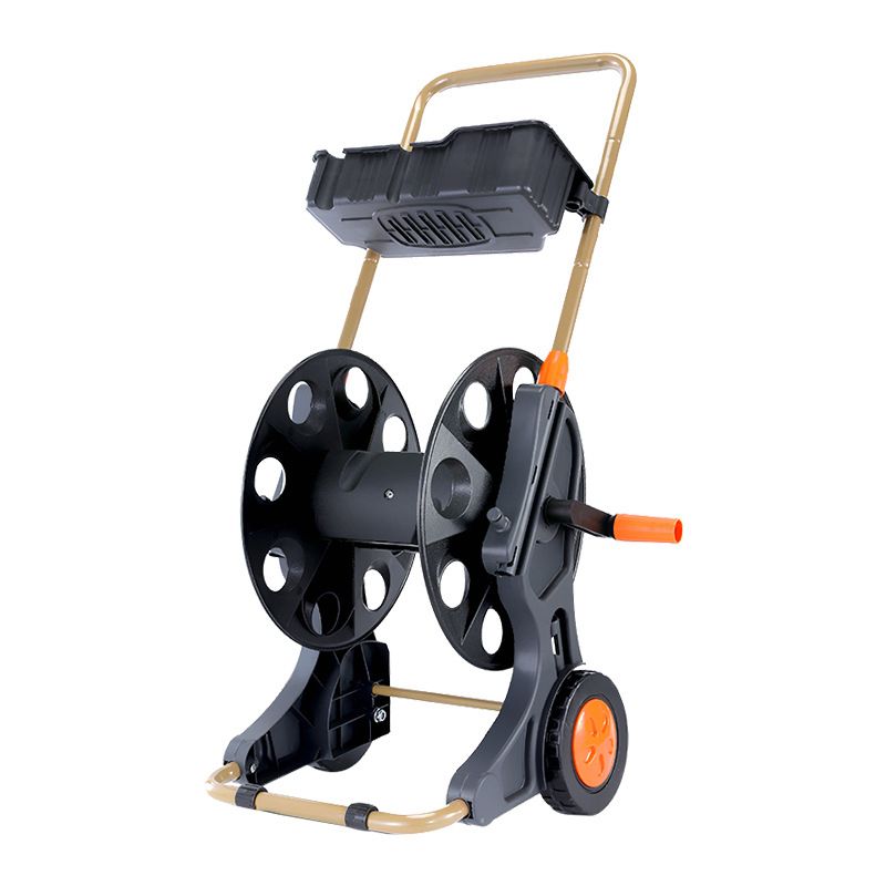 Portable Garden Water Hose Reel Cart with Wheels