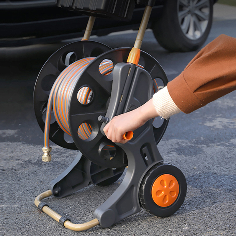 Portable Garden Water Hose Reel Cart with Wheels