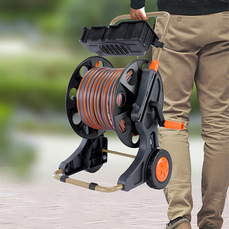 Portable Garden Water Hose Reel Cart with Wheels