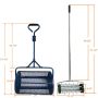 24 Inch Compost Spreader Metal Mesh Basket for Grass Seed Lawns Manure Fertilizer & 16.5 Inch Lawn Aerator Tool