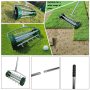 24 Inch Compost Spreader Metal Mesh Basket for Grass Seed Lawns Manure Fertilizer & 16.5 Inch Lawn Aerator Tool