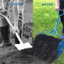 24 Inch Compost Spreader Metal Mesh Basket for Grass Seed Lawns Manure Fertilizer & 16.5 Inch Lawn Aerator Tool