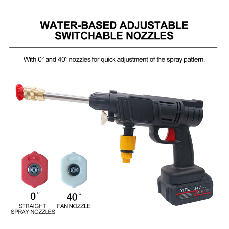 Wholesale Cordless Portable High Pressure Electric Car Washer Gun with 21V/48V /98V Rechargeable Battery Powered Car Wash Gun