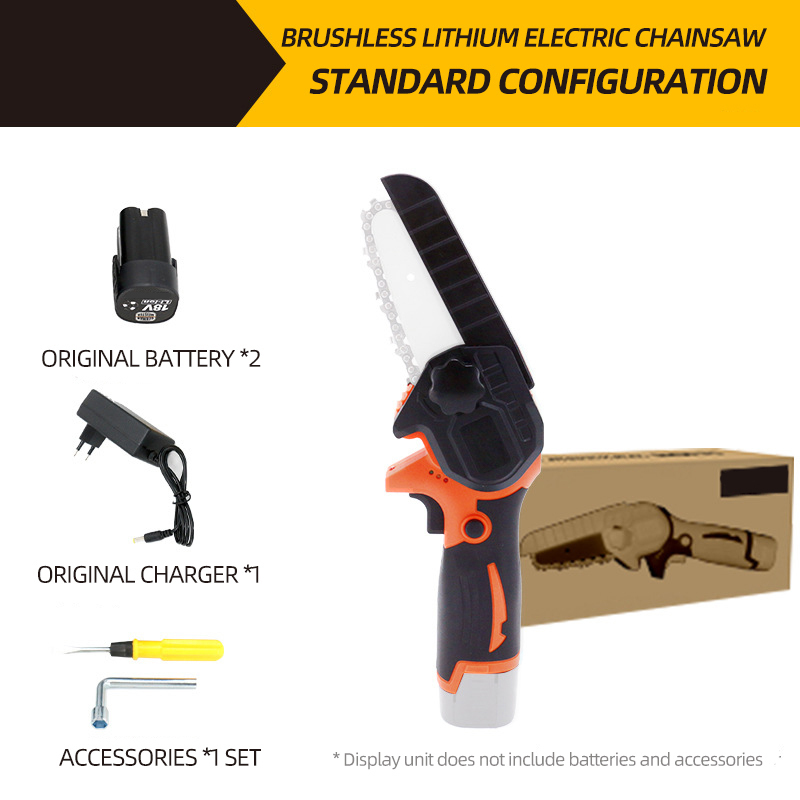 Mini Cordless Handheld Pruning Portable Logging Power Tool 18V Lithium Battery Electric chainsaw