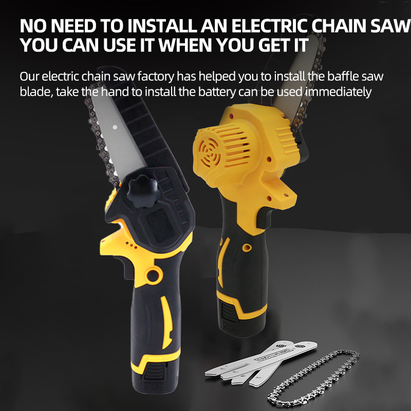Mini Cordless Handheld Pruning Portable Logging Power Tool 18V Lithium Battery Electric chainsaw