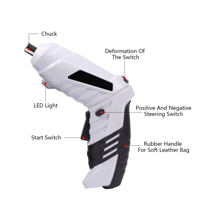 Ananke Tools Power Tool 3.6V Rechargeable Electric Mini Cordless Screwdriver Set