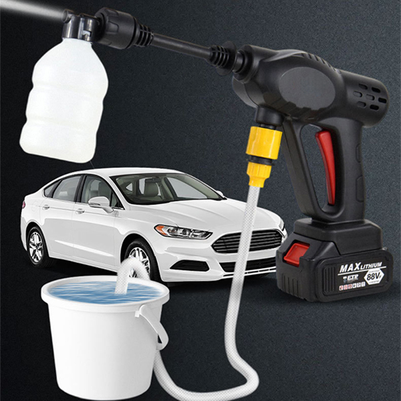 Water Spray Gun Car Wash Wireless Lithium Battery Portable High Pressure Car Washer