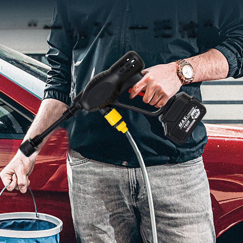 Water Spray Gun Car Wash Wireless Lithium Battery Portable High Pressure Car Washer