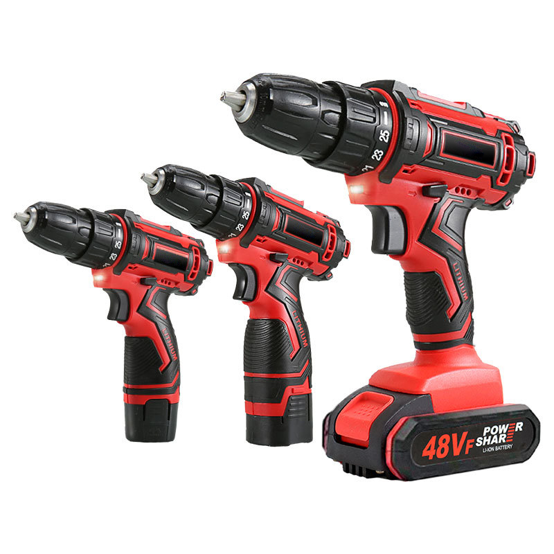 Rechargeable Battery Power Tools Hand Drill Machine Electric Cordless Drill Power Drills