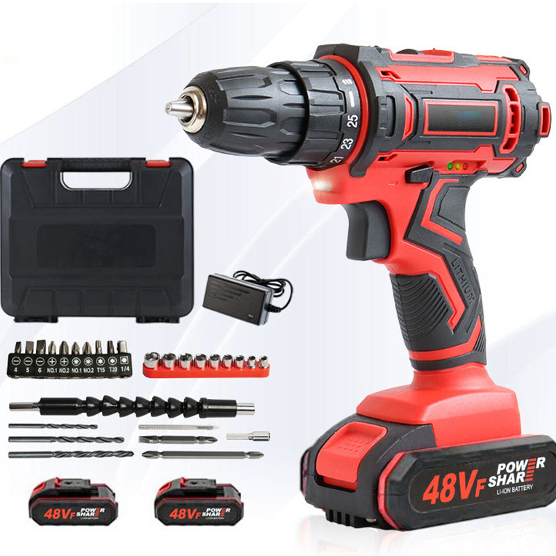 Rechargeable Battery Power Tools Hand Drill Machine Electric Cordless Drill Power Drills