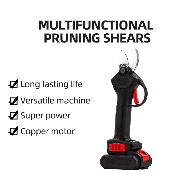 25mm cordless progressive battery powered scissors pruning professional electric pruner vineyard electric pruning shears